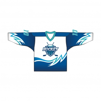 Хоккейная майка 501 круглое плечо расцветка 6 синяя